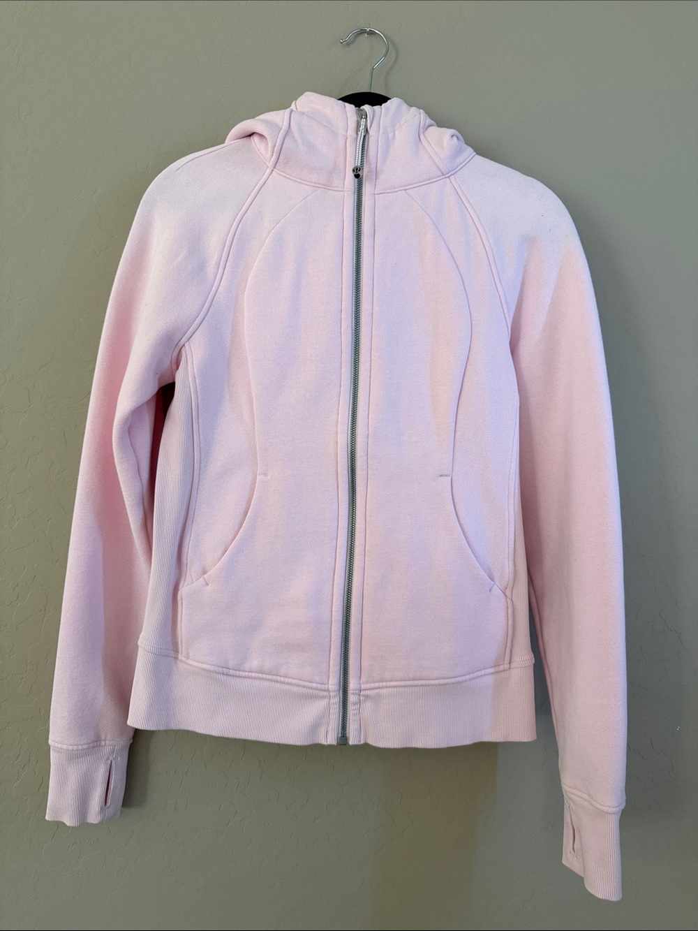 lululemon athletica Scuba Full Zip Hoodie Light Pink Sz M